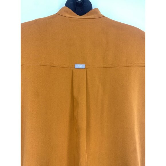 Figs Technical Collection W. Rafaela Scrub Top XS Extra Small Burnt Orange New - Picture 9 of 12